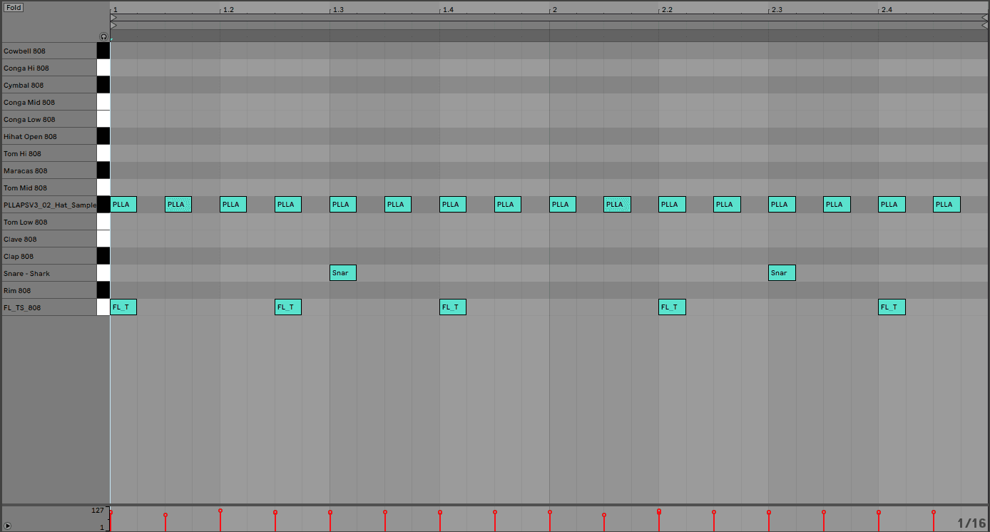trap hats eighth notes